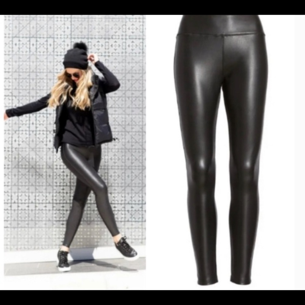 Rachel Zoe coated leggings faux leather Sz L